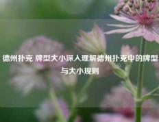 德州扑克 牌型大小深入理解德州扑克中的牌型与大小规则