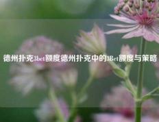德州扑克3bet额度德州扑克中的3Bet额度与策略