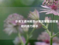 🎖️扑克王德州概率计算器掌握游戏策略的得力助手