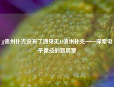 jj德州扑克没有了遇见无JJ德州扑克——探索电子竞技的新篇章