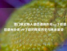 🌈澳门威尼斯人德信德州扑克app下载德信德州扑克APP下载的辉煌历史与未来展望