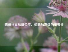 德州扑克结算公平、透明与高效的重要性