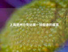 上海德州扑克比赛一场智者的盛宴