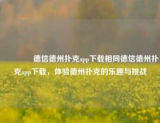 👍德信德州扑克app下载相同德信德州扑克app下载，体验德州扑克的乐趣与挑战