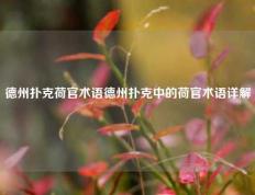 德州扑克荷官术语德州扑克中的荷官术语详解