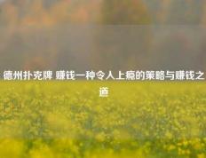 德州扑克牌 赚钱一种令人上瘾的策略与赚钱之道