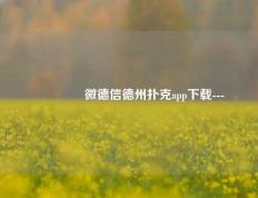 🥇微德信德州扑克app下载---
