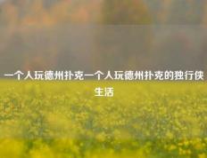 一个人玩德州扑克一个人玩德州扑克的独行侠生活