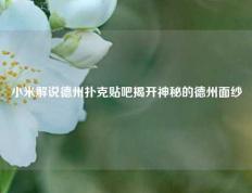 小米解说德州扑克贴吧揭开神秘的德州面纱