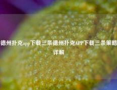 德州扑克app下载三条德州扑克APP下载三条策略详解