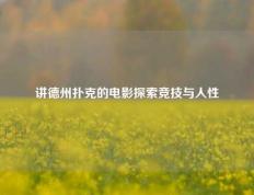 讲德州扑克的电影探索竞技与人性