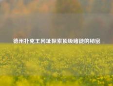 德州扑克王网址探索顶级赌徒的秘密