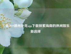 三亚2019德州扑克app下载探索海南的休闲娱乐新选择