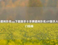德州扑克app下载新手十手牌德州扑克APP新手入门指南