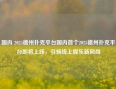 国内 2025德州扑克平台国内首个2025德州扑克平台即将上线，引领线上娱乐新风尚