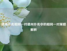 德州扑克相同一对德州扑克中的相同一对策略解析