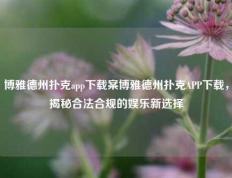 博雅德州扑克app下载案博雅德州扑克APP下载，揭秘合法合规的娱乐新选择