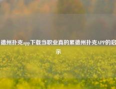 德州扑克app下载当职业真的累德州扑克APP的启示