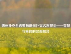 德州扑克名言警句德州扑克名言警句——智慧与策略的完美融合