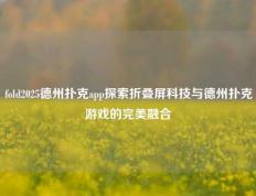 fold2025德州扑克app探索折叠屏科技与德州扑克游戏的完美融合