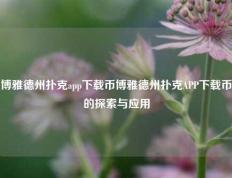 博雅德州扑克app下载币博雅德州扑克APP下载币的探索与应用