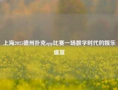 上海2025德州扑克app比赛一场数字时代的娱乐盛宴