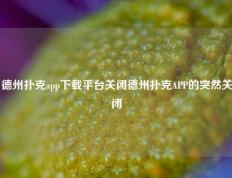 德州扑克app下载平台关闭德州扑克APP的突然关闭