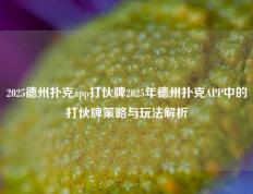 2025德州扑克app打伙牌2025年德州扑克APP中的打伙牌策略与玩法解析