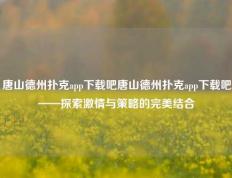 唐山德州扑克app下载吧唐山德州扑克app下载吧——探索激情与策略的完美结合