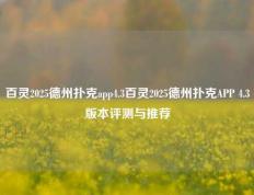 百灵2025德州扑克app4.3百灵2025德州扑克APP 4.3版本评测与推荐