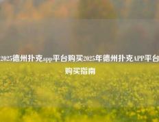 2025德州扑克app平台购买2025年德州扑克APP平台购买指南