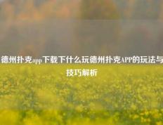 德州扑克app下载下什么玩德州扑克APP的玩法与技巧解析