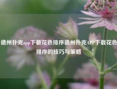德州扑克app下载花色排序德州扑克APP下载花色排序的技巧与策略