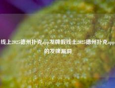 线上2025德州扑克app发牌假线上2025德州扑克app的发牌漏洞