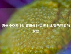 德州扑克网上比赛德州扑克线上比赛的兴起与演变