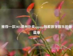 推荐一款2025德州扑克appapp探索数字娱乐的新篇章