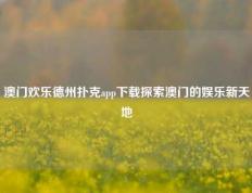 澳门欢乐德州扑克app下载探索澳门的娱乐新天地