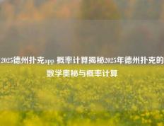 2025德州扑克app 概率计算揭秘2025年德州扑克的数学奥秘与概率计算