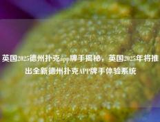 英国2025德州扑克app牌手揭秘，英国2025年将推出全新德州扑克APP牌手体验系统