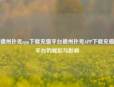 德州扑克app下载充值平台德州扑克APP下载充值平台的崛起与影响