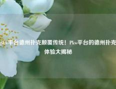 pkw平台德州扑克颠覆传统！Pkw平台的德州扑克体验大揭秘
