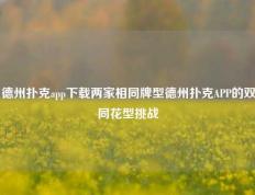 德州扑克app下载两家相同牌型德州扑克APP的双同花型挑战