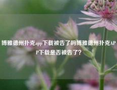 博雅德州扑克app下载被告了吗博雅德州扑克APP下载是否被告了？