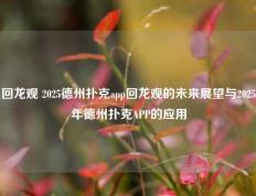 回龙观 2025德州扑克app回龙观的未来展望与2025年德州扑克APP的应用