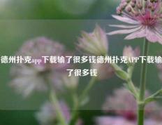 德州扑克app下载输了很多钱德州扑克APP下载输了很多钱