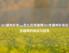 2025德州扑克app怎么在线赌博2025年德州扑克在线赌博的现状与趋势