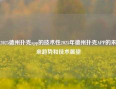 2025德州扑克app的技术性2025年德州扑克APP的未来趋势和技术展望
