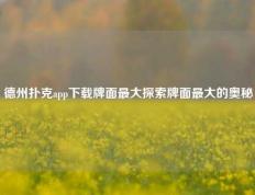 德州扑克app下载牌面最大探索牌面最大的奥秘