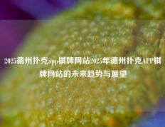 2025德州扑克app棋牌网站2025年德州扑克APP棋牌网站的未来趋势与展望