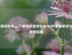 德州扑克app下载规则德州扑克APP的全面解读与使用指南
